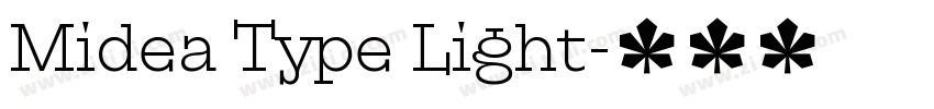 Midea Type Light字体转换